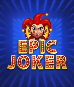 Step into the energetic world of the Epic Joker game by Relax Gaming, showcasing a playful joker with a bright red hairstyle against a sparkling blue background. This image depicts the light-hearted spirit of classic slots, perfect for players who enjoy a nostalgic touch, providing a charming play experience.